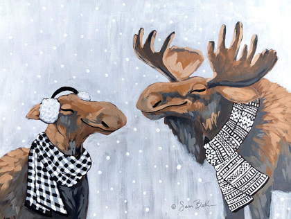 Picture of WINTER MOOSE KISSES