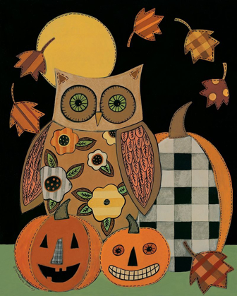Picture of FLORAL OWL AND PUMPKINS