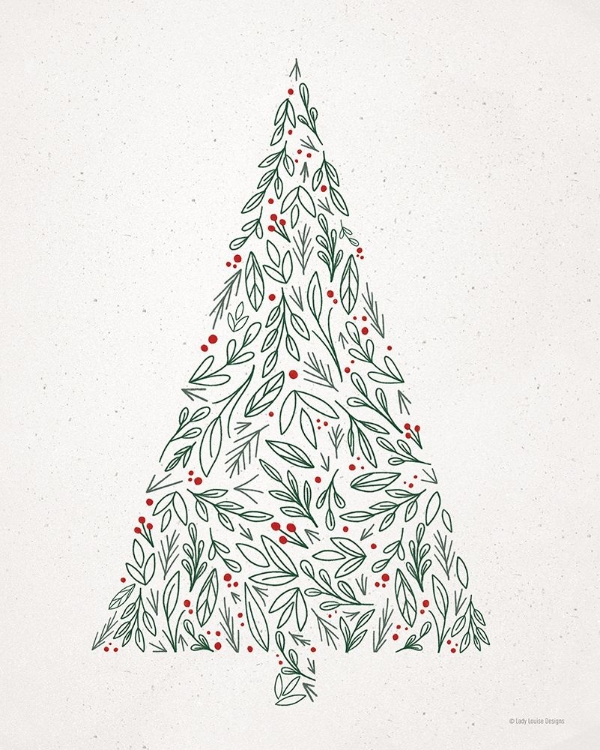 Picture of FLORAL CHRISTMAS TREE II 