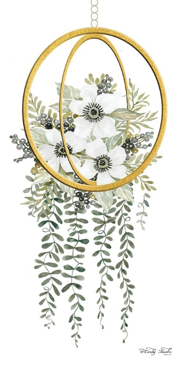 Picture of GOLD GEOMETRIC CIRCLE AND IVY  