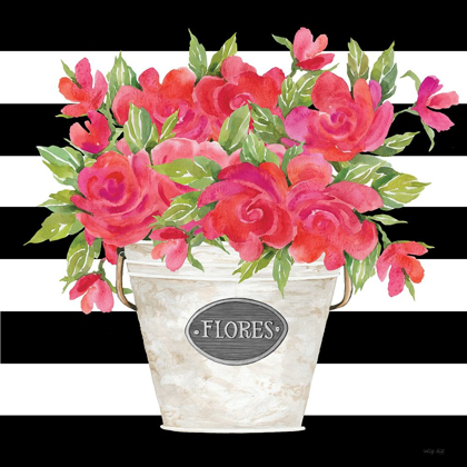 Picture of FUCHSIA FLORES STRIPES