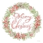 Picture of MERRY CHRISTMAS POINSETTIA WREATH