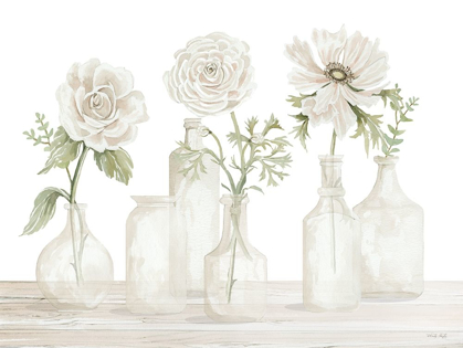 Picture of BOTTLES AND FLOWERS I