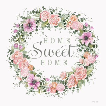 Picture of HOME SWEET HOME FLORAL WREATH