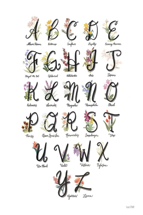 Picture of FLOWER ALPHABET IN WHITE