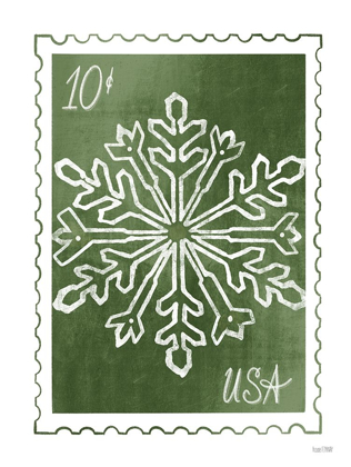 Picture of CHRISTMAS STAMP GREEN SNOWFLAKE  