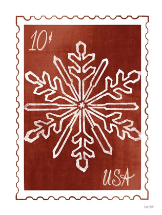 Picture of CHRISTMAS STAMP RED SNOWFLAKE  