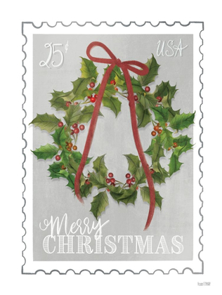 Picture of CHRISTMAS STAMP HOLLY WREATH   