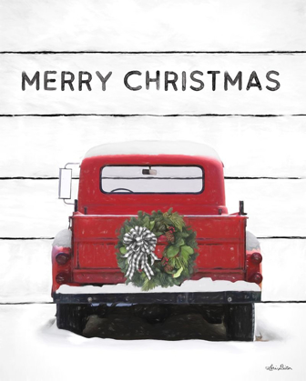 Picture of CHRISTMAS TRUCK ON WOOD