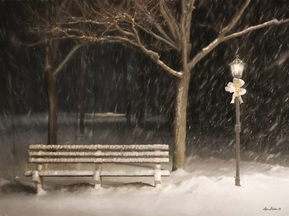 Picture of SNOWY BENCH