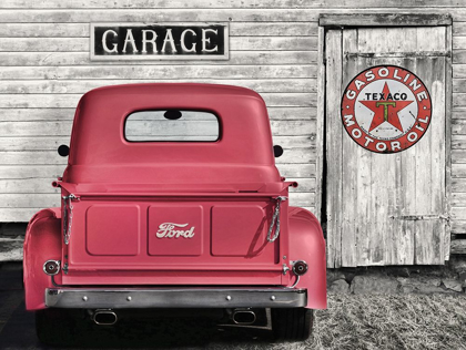 Picture of RED TRUCK WITH TEXACO SIGN