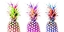 Picture of COLOURFUL PINAPPLES I 