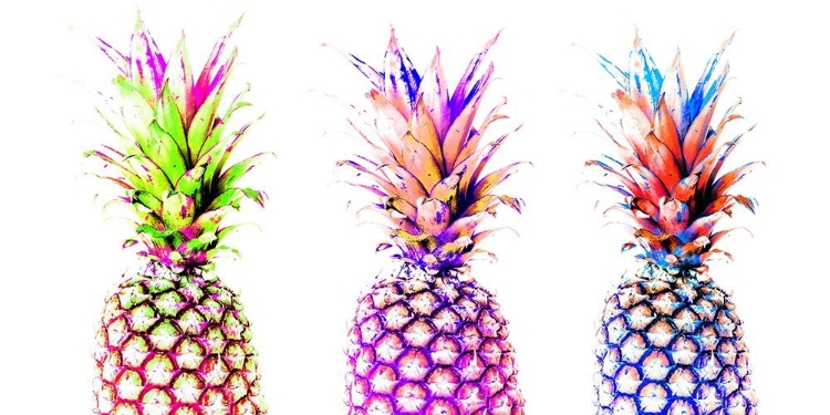 Picture of COLOURFUL PINAPPLES I 