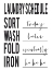 Picture of LAUNDRY SCHEDULE