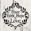 Picture of PEACE FAITH HOPE AND LOVE   