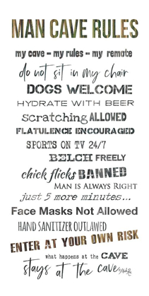 Picture of MAN CAVE RULES I
