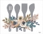 Picture of FALL FLORAL BAKING UTENSILS     