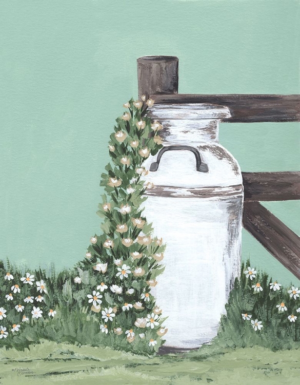 Picture of MILK CAN WITH CASCADING FLOWERS
