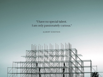 Picture of ALBERT EINSTEIN QUOTE: PASSIONATELY CURIOUS