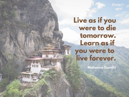 Picture of MAHATMA GANDHI QUOTE: LIVE AS IF