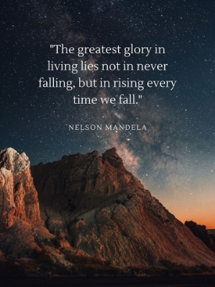 Picture of NELSON MANDELA QUOTE: RISING EVERY TIME
