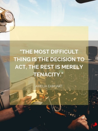 Picture of AMELIA EARHART QUOTE: TENACITY