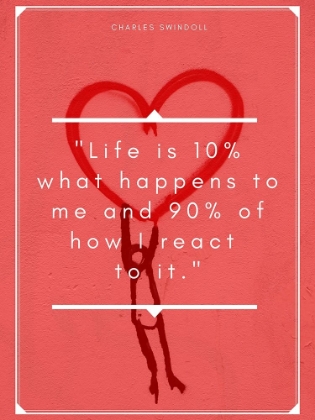 Picture of CHARLES R. SWINDOLL QUOTE: LIFE IS TEN PERCENT