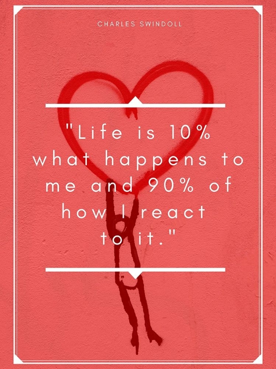 Picture of CHARLES R. SWINDOLL QUOTE: LIFE IS TEN PERCENT