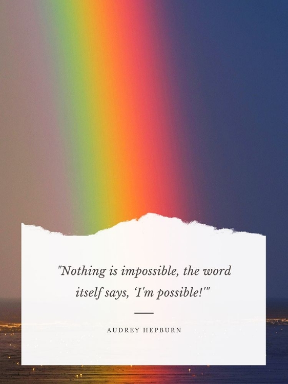 Picture of AUDREY HEPBURN QUOTE: IM POSSIBLE