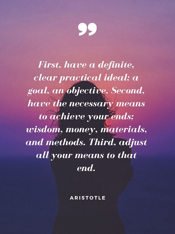 Picture of ARISTOTLE QUOTE: CLEAR PRACTICAL IDEA