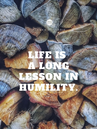 Picture of JAMES M. BARRIE QUOTE: LONG LESSON IN HUMILITY