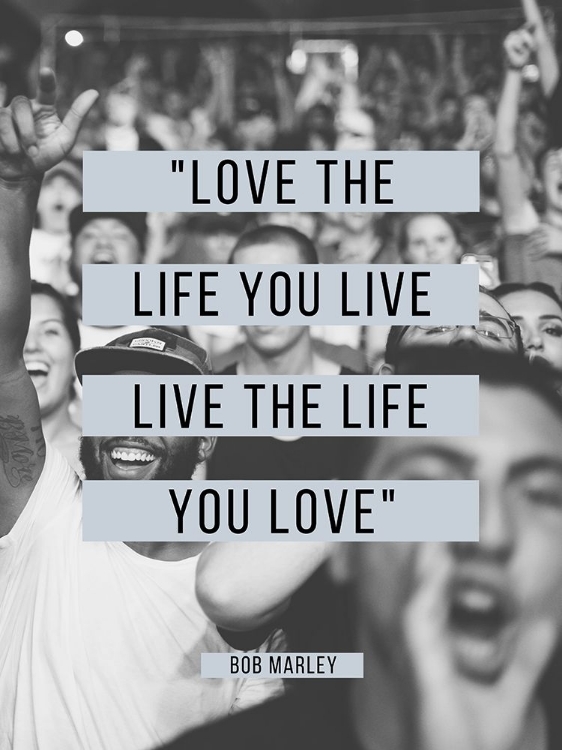 Picture of BOB MARLEY QUOTE: LOVE THE LIFE YOU LIVE