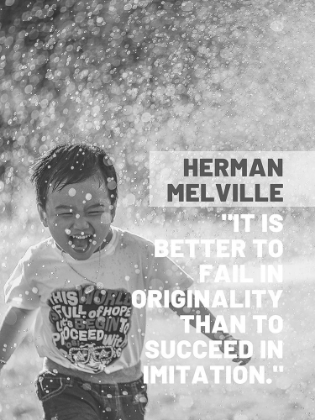 Picture of HERMAN MELVILLE QUOTE: SUCCEED IN IMITATION