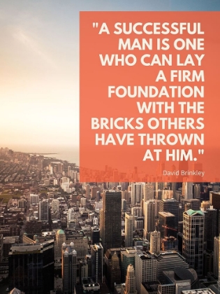 Picture of DAVID BRINKLEY QUOTE: A SUCCESSFUL MAN