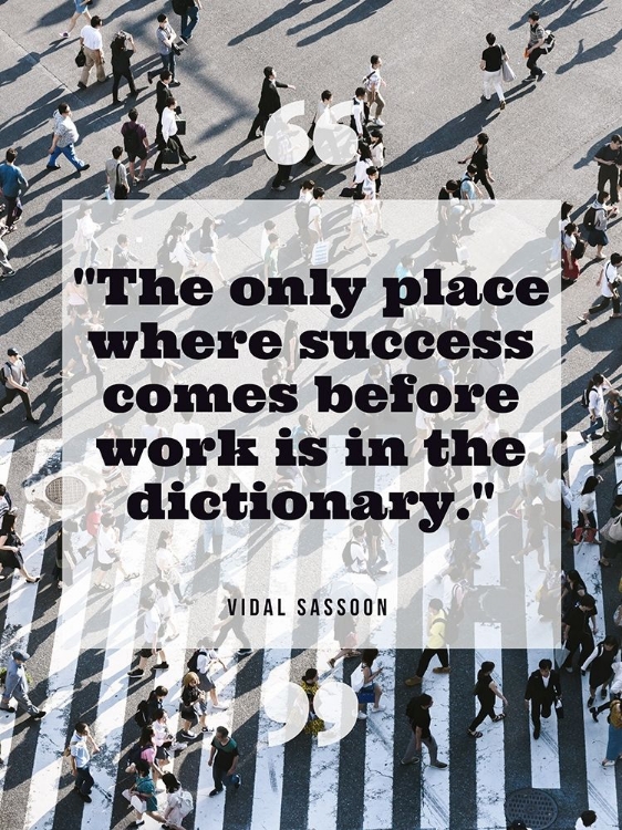 Picture of VIDAL SASSOON QUOTE: SUCCESS