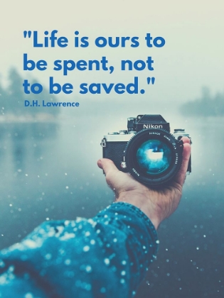 Picture of D.H. LAWRENCE QUOTE: LIFE IS OURS