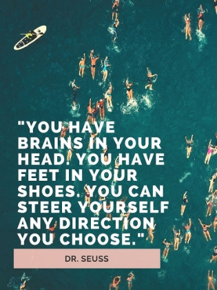 Picture of DR. SEUSS QUOTE: BRAINS IN YOUR HEAD