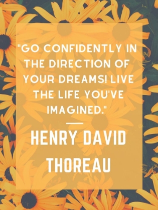 Picture of HENRY DAVID THOREAU QUOTE: GO CONFIDENTLY