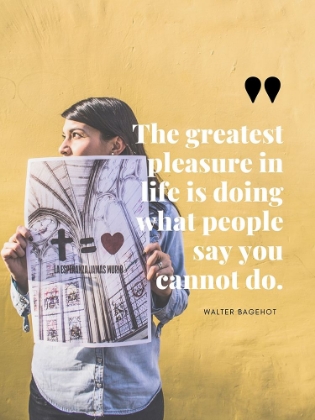 Picture of WALTER BAGEHOT QUOTE: GREATEST PLEASURE