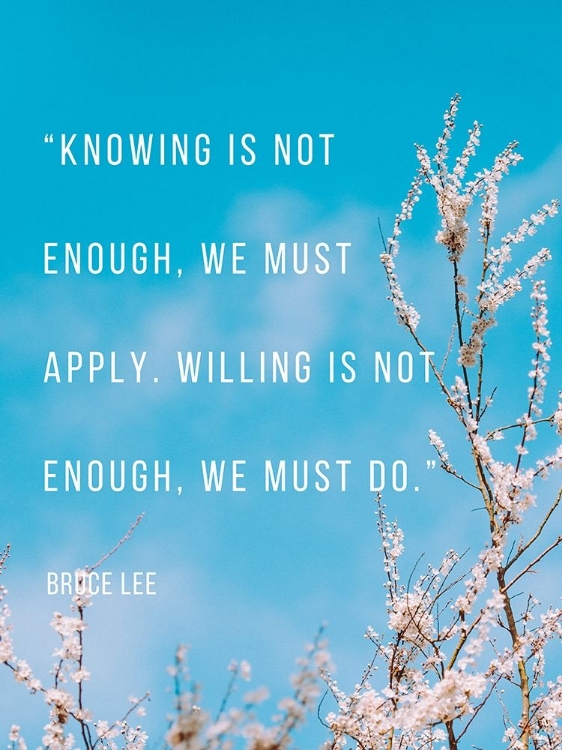 Picture of BRUCE LEE QUOTE: WE MUST APPLY