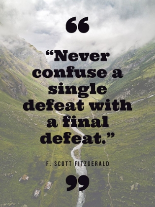 Picture of F. SCOTT FITZGERALD QUOTE: FINAL DEFEAT