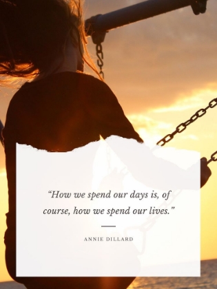 Picture of ANNIE DILLARD QUOTE: SPEND OUR LIVES