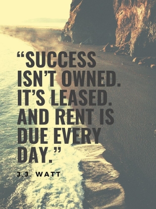 Picture of J.J. WATT QUOTE: SUCCESS ISNT OWNED