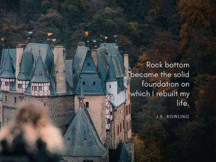 Picture of J.K. ROWLING QUOTE: ROCK BOTTOM