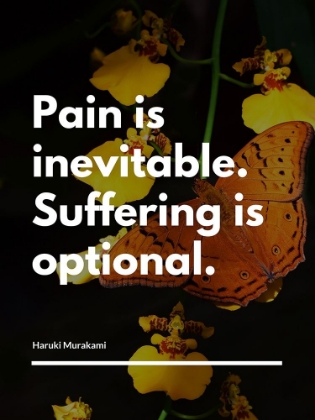 Picture of HARUKI MURAKAMI QUOTE: PAIN IS INEVITABLE