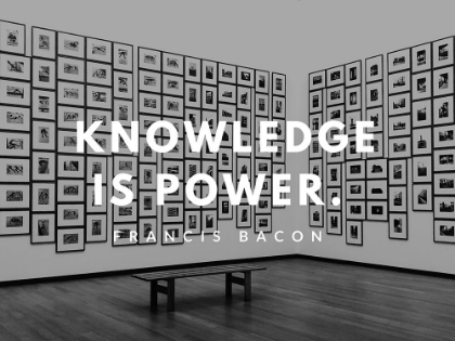 Picture of FRANCIS BACON QUOTE: KNOWLEDGE IS POWER