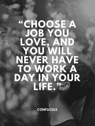 Picture of CONFUCIUS QUOTE: CHOOSE A JOB YOU LOVE