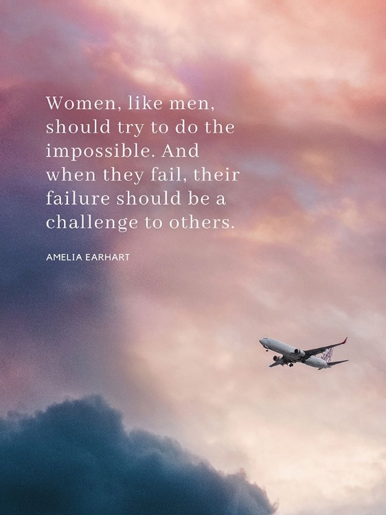 Picture of AMELIA EARHART QUOTE: DO THE IMPOSSIBLE