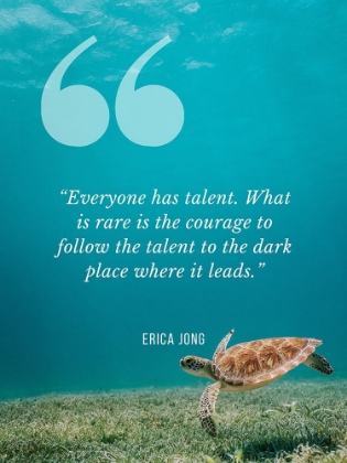 Picture of ERICA JONG QUOTE: EVERYONE HAS TALENT