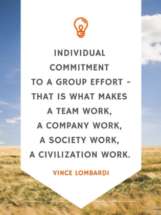 Picture of VINCE LOMBARDI QUOTE: INDIVIDUAL COMMITMENT